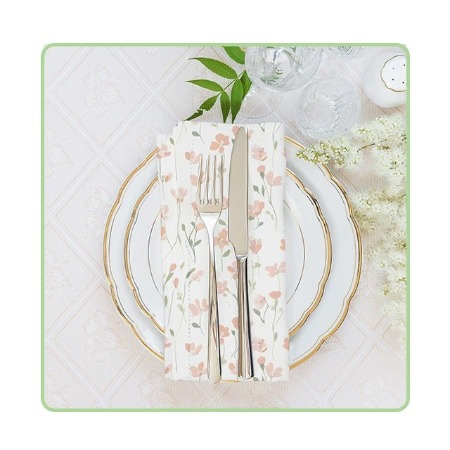 Customized Floral Cloth Napkins